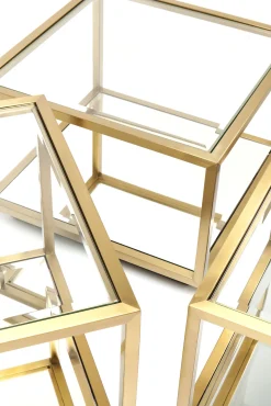 Discount KARE Design Zestaw czterech ław Luigi złote - KARE