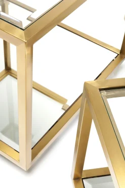 Discount KARE Design Zestaw czterech ław Luigi złote - KARE