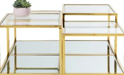 Fashion KARE Design Zestaw czterech stolików kawowych Orion złote - KARE