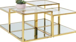 Fashion KARE Design Zestaw czterech stolików kawowych Orion złote - KARE