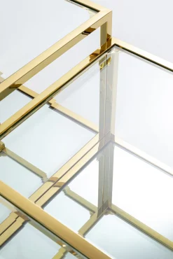 Fashion KARE Design Zestaw czterech stolików kawowych Orion złote - KARE