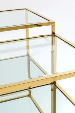 Fashion KARE Design Zestaw czterech stolików kawowych Orion złote - KARE