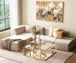 Fashion KARE Design Zestaw czterech stolików kawowych Orion złote - KARE