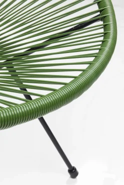 Clearance KARE Design Zestaw dwóch foteli ogrodowych - kolor zielony nogi czarne 73x85 cm - KARE