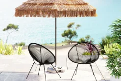 Fashion KARE Design Zestaw dwóch foteli ogrodowych - kolor czarny 73x85 cm - KARE