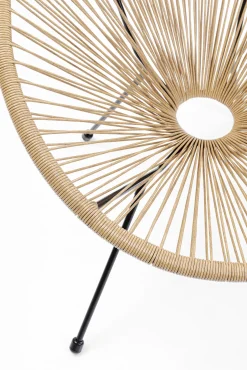 Best KARE Design Zestaw dwóch foteli ogrodowych - kolor naturalny nogi czarne 73x85 cm - KARE