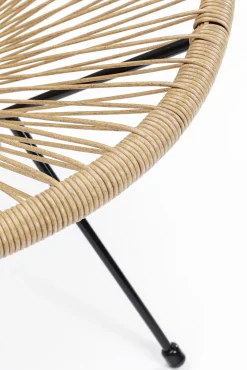 Best KARE Design Zestaw dwóch foteli ogrodowych - kolor naturalny nogi czarne 73x85 cm - KARE