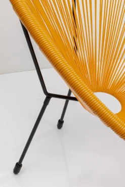 Fashion KARE Design Zestaw dwóch foteli ogrodowych - kolor pomarańczowy nogi czarne 73x85 cm - KARE
