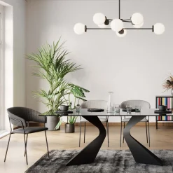 Online KARE Design Zestaw dwóch krzeseł antracytowe nogi czarne 57x78 cm - KARE