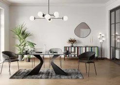 Online KARE Design Zestaw dwóch krzeseł antracytowe nogi czarne 57x78 cm - KARE