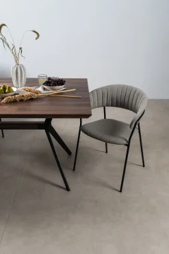 Outlet KARE Design Zestaw dwóch krzeseł beżowe nogi czarne 57x78 cm - KARE