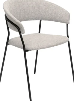 Outlet KARE Design Zestaw dwóch krzeseł beżowe nogi czarne 57x78 cm - KARE