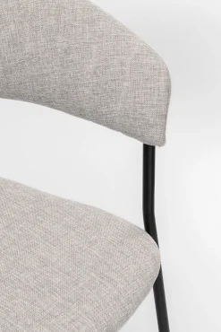 Outlet KARE Design Zestaw dwóch krzeseł beżowe nogi czarne 57x78 cm - KARE