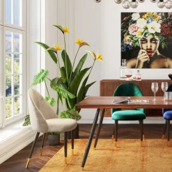 Outlet KARE Design Zestaw dwóch krzeseł Iris Velvet 49x84 cm taupe - KARE