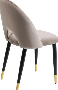 Outlet KARE Design Zestaw dwóch krzeseł Iris Velvet 49x84 cm taupe - KARE