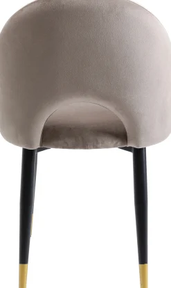 Outlet KARE Design Zestaw dwóch krzeseł Iris Velvet 49x84 cm taupe - KARE