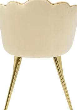 Best KARE Design Zestaw dwóch krzeseł Princess beżowe - nogi złote - KARE