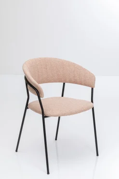 Outlet KARE Design Zestaw dwóch krzeseł różowe nogi czarne 57x78 cm - KARE