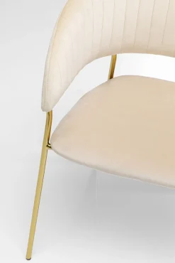 Outlet KARE Design Zestaw dwóch krzeseł z podłokietnikami Belle 61x80 cm kremowe - KARE