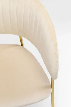 Outlet KARE Design Zestaw dwóch krzeseł z podłokietnikami Belle 61x80 cm kremowe - KARE