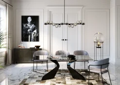 Fashion KARE Design Zestaw dwóch krzeseł z podłokietnikami Belle 57x78 cm szare - KARE