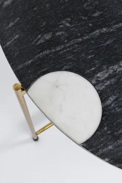 New KARE Design Zestaw dwóch stolików do salonu czarno-białe nogi złote - KARE