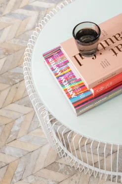 New KARE Design Zestaw dwóch stolików kawowych Wire białe - KARE