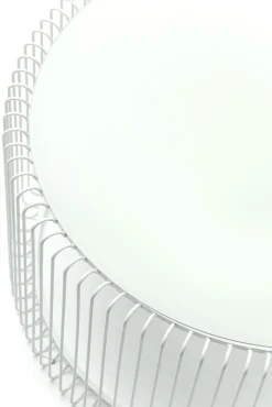 New KARE Design Zestaw dwóch stolików kawowych Wire białe - KARE