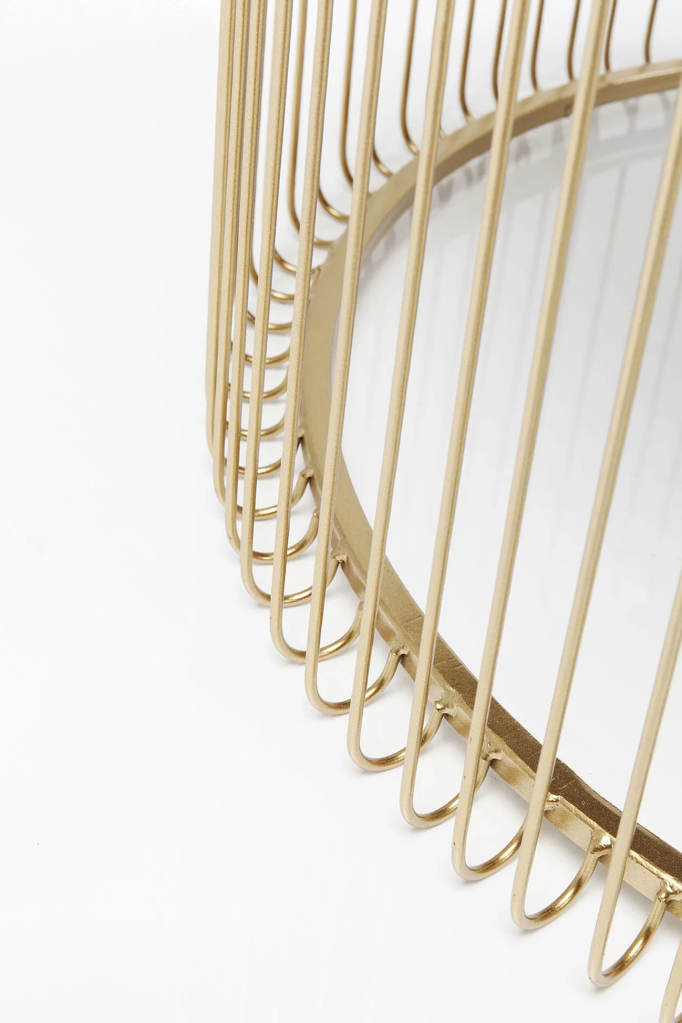 Online KARE Design Zestaw dwóch stolików kawowych Wire mosiężne - KARE