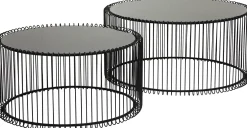 Sale KARE Design Zestaw dwóch stolików kawowych Wire czarne - KARE