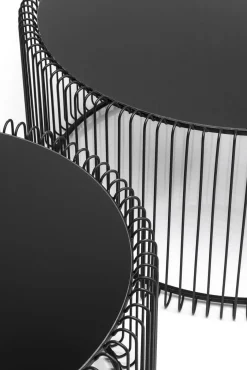 Sale KARE Design Zestaw dwóch stolików kawowych Wire czarne - KARE