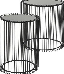 Discount KARE Design Zestaw dwóch stolików kawowych Wire czarne - KARE
