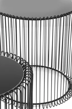 Discount KARE Design Zestaw dwóch stolików kawowych Wire czarne - KARE