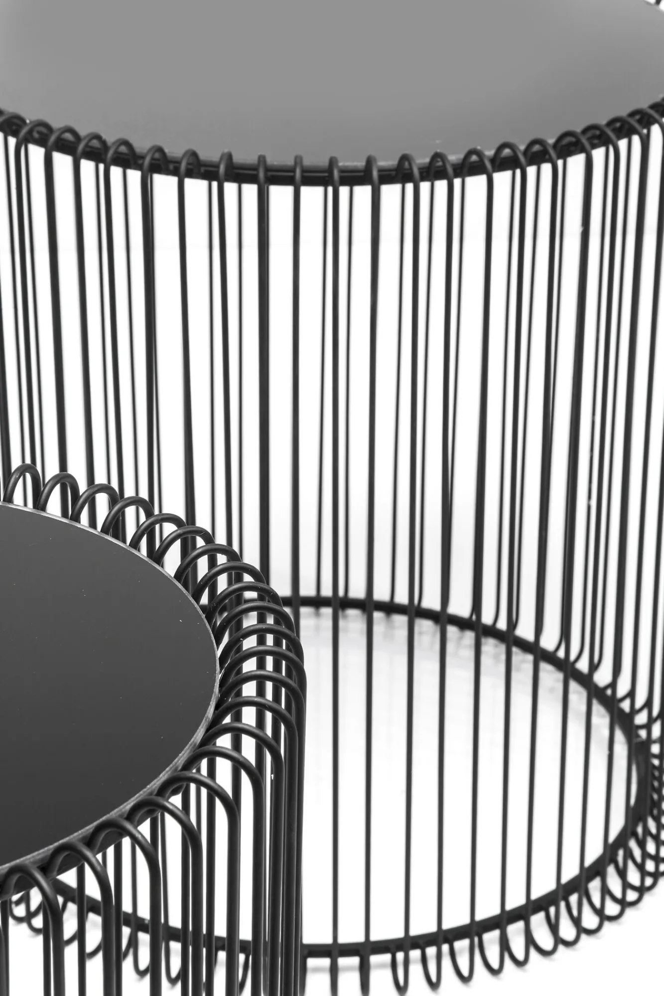 Discount KARE Design Zestaw dwóch stolików kawowych Wire czarne - KARE