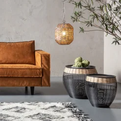 Hot KARE Design Zestaw dwóch stolików kawowych African Drums czarne - KARE