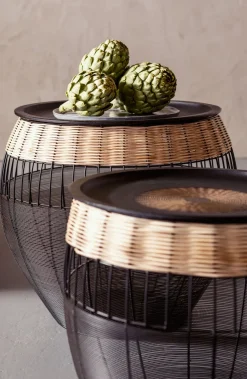 Hot KARE Design Zestaw dwóch stolików kawowych African Drums czarne - KARE