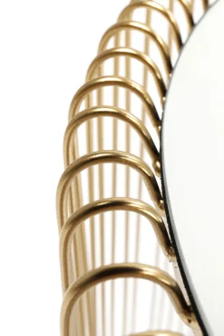 Best KARE Design Zestaw dwóch stolików kawowych Wire okrągły blat mosiężne #2 - KARE