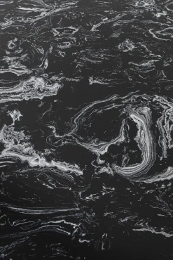 Outlet KARE Design Zestaw dwóch stolików kawowych Roma czarne - blaty marmurowe - KARE