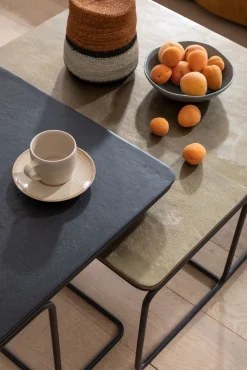 Hot KARE Design Zestaw dwóch stolików kawowych aluminium złoty i czarny - KARE