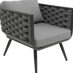 Hot KARE Design Zestaw ogrodowy Malta antracytowy (4-szt) - KARE