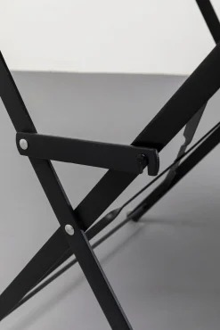 Discount KARE Design Zestaw ogrodowy składany 2 krzesła i stół kolor czarny - KARE