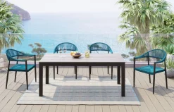 Outlet KARE Design Zestaw ogrodowy Sorento niebieski (5-szt) - KARE