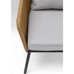 Discount KARE Design Zestaw ogrodowy szaro-naturalny 4-set sofa, stolik i 2 fotele - KARE