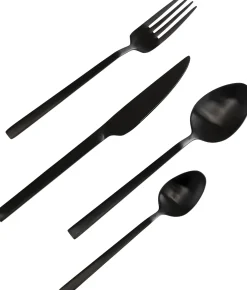 Hot KARE Design Zestaw sztućców Gloria (16 sztuk) czarny mat - KARE
