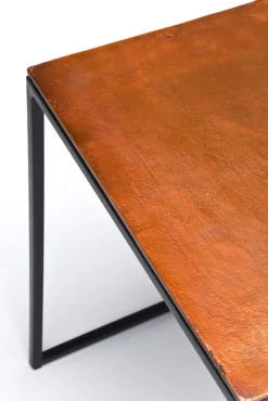 Fashion KARE Design Zestaw trzech stolików kawowych Loft Square Aluminum kolorowe - KARE