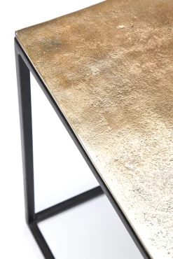 Fashion KARE Design Zestaw trzech stolików kawowych Loft Square Aluminum kolorowe - KARE